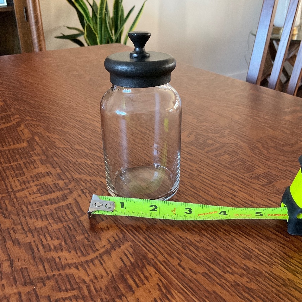 Pottery barn glass spice jar